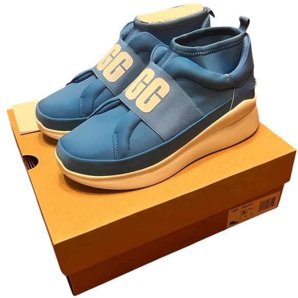 NWT UGG Neutra Neon Blue Slip-On Sneakers Women’s US Size 8 - Picture 5 of 13